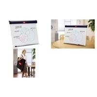 NOBO Tisch-Flipchart Barracuda (B)675 x (H)550 mm magnethaftend, halbformatiges Flipchart, Metall-Blockhalter- (1902267)