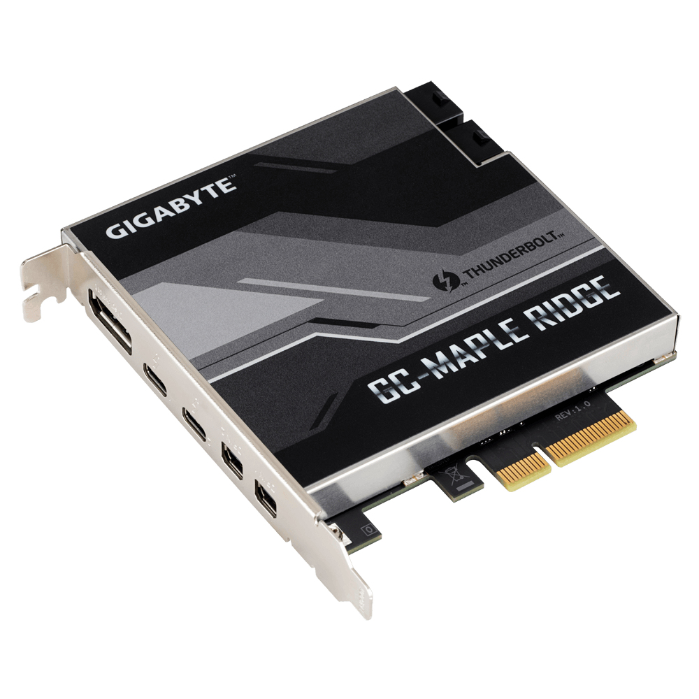 Gigabyte GC-MAPLE RIDGE Thunderbolt 4 Schnittstellenkarte PCIe 3.0 x4 Schwarz/Grau