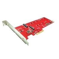 ROLINE PCIe Adapter 2x 110mm M.2 SATA SSD (15.06.2171)