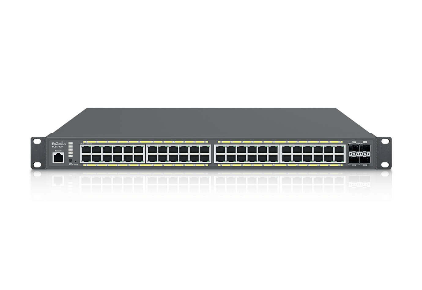 EnGenius ECS1552P Managed L2+ Netzwerk-Switch 48x Gigabit PoE+ 4x 10G SFP+ 410W Grau