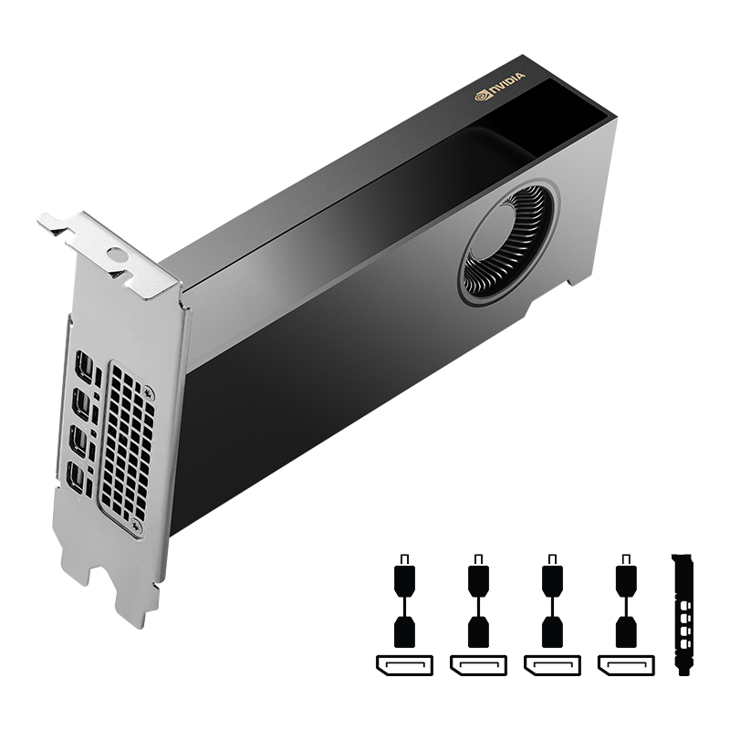 PNY Quadro RTX 2000 Ada 16 GB GDDR6 4x Mini DisplayPort Schwarz