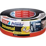 tesa Folienband extra Power Universal, 48 mm x 50 m, schwarz gewebeverstärkt, von Hand einreißbar (56389-00001-03)