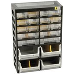 Allit Kleinteilemagazin VarioPlus Basic 34, 20 Fächer Kunststoffgehäuse, Außenmaße: (B)305 x (T)170x (H)435 mm, - 1 Stück (458160)