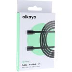 alkaya Speed Flex Datenkabel Geflochten 65W 1m schwarz (CL-60002)