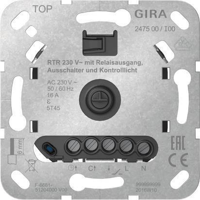 GIRA RTR 230 V Relaisausgang Aus+Kontroll Einsatz 247500 (247500)
