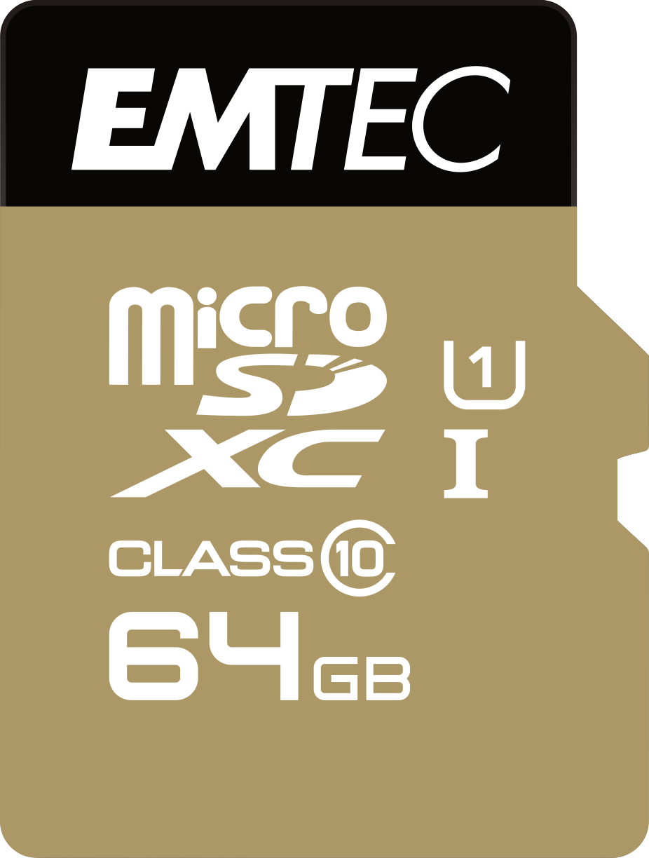 EMTEC Gold+ Flash-Speicherkarte (SD-Adapter inbegriffen) (ECMSDM64GXC10GP)
