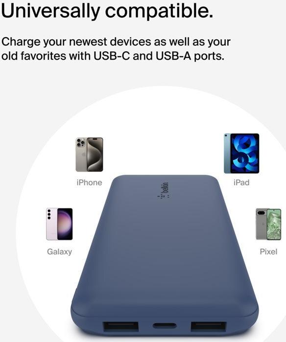 Belkin BoostCharge BPB011BTBL Powerbank 10000 mAh 18 W Blau