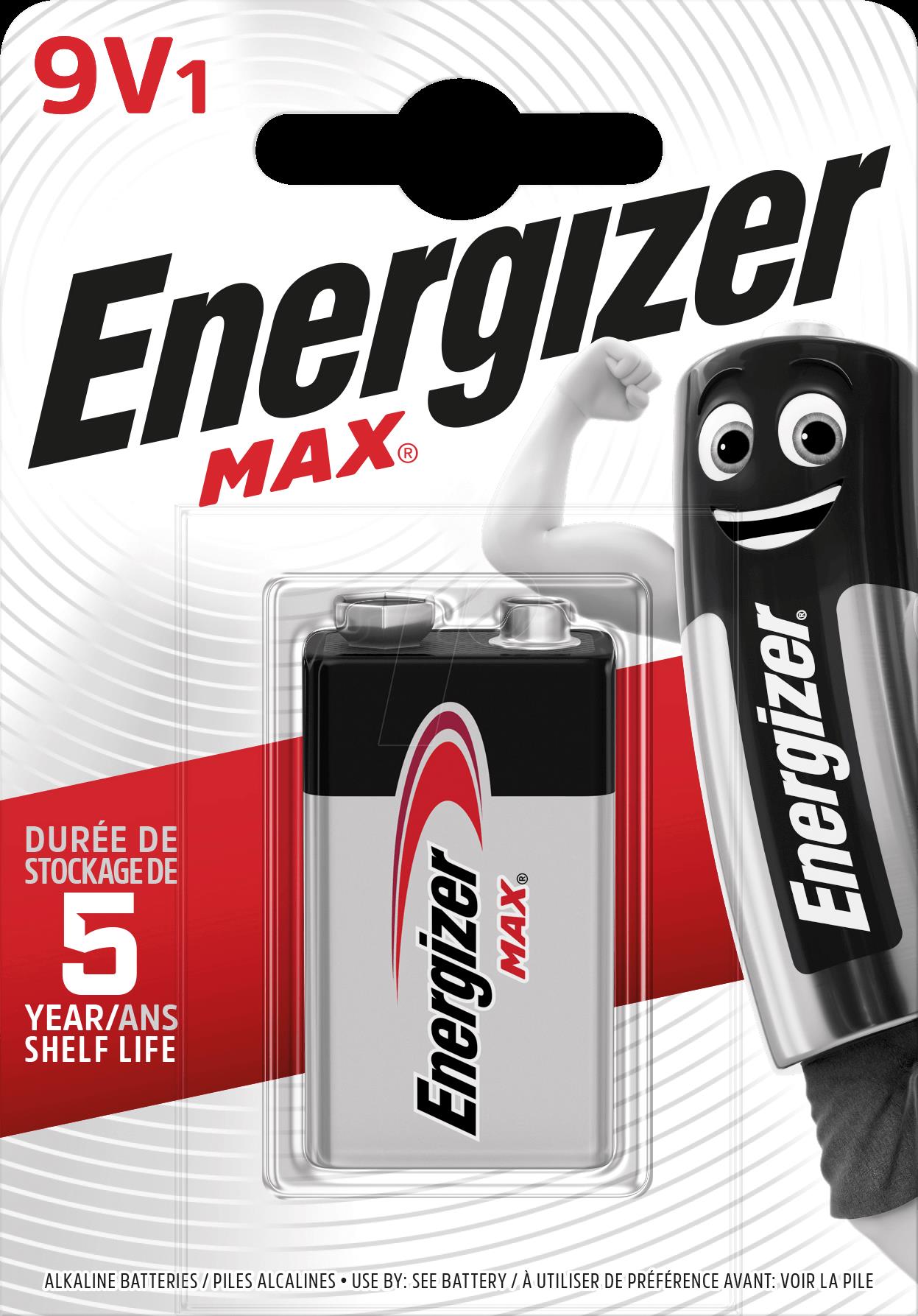 ENERGIZER Max 6LR61 9 V Block-Batterie Alkali-Mangan 9 V 1 St.
