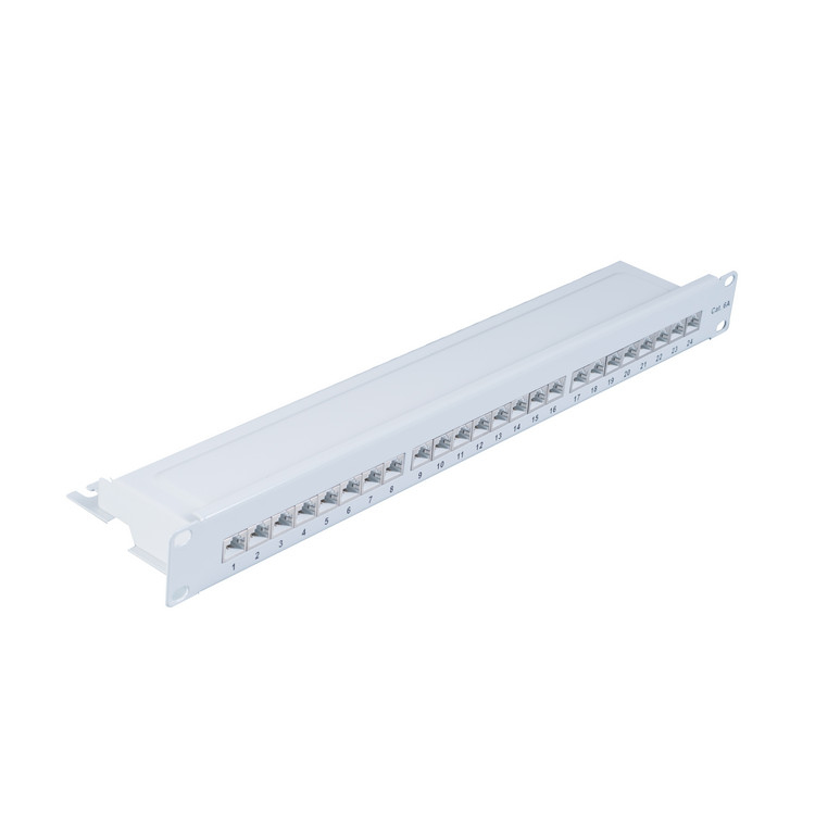 ShiverPeaks BASIC-S Patchpanel Cat.6A 24-Port 500 MHz Grau