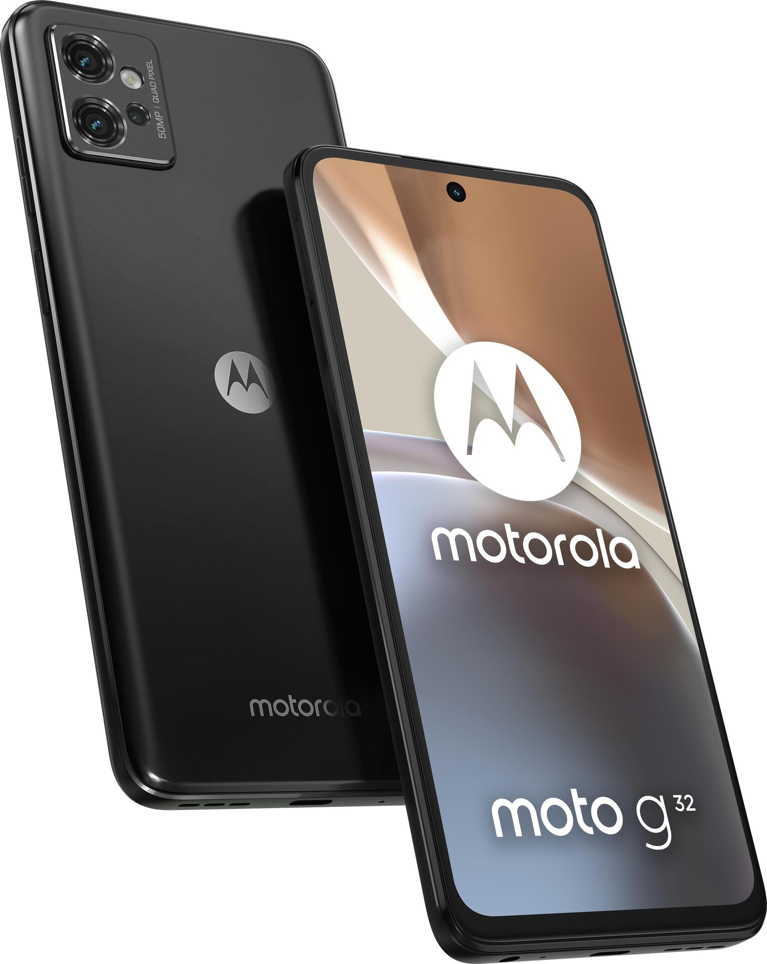 Motorola moto g32 . Bildschirmdiagonale: 16,5 cm (6.5"), Display-Auflösung: 2400 x 1080 Pixel, Display-Typ: LCD. Prozessorfamilie: Qualcomm Snapdragon, Prozessor: 680. RAM-Kapazität: 8 GB, Interne Speicherkapazität: 256 GB. Auflösung Rückkamera (numerisch): 50 MP, Rückkamera-Typ: Dreifach-Kamera. SIM-Kartensteckplätze: Dual-SIM. Installiertes Betriebssystem: Android 12. Akku-/Batteriekapazität: 5000 mAh. Produktfarbe: Grau. Gewicht: 184 g (PAUU0041SE)