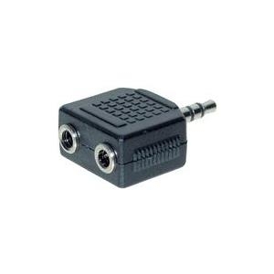 Audio Y-Adapter 3,5mm Klinke Stecker / 2 x 3,5mm Klinke Buchse, Good Connections® (AD-352BU)