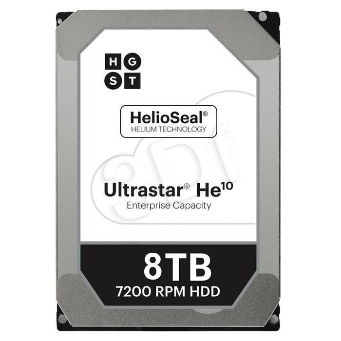 HGST ULTRASTAR HE10 8TB SAS 512E IS 8TB, SATA 6Gb/s, 256MB, 7200rpm, 4.16ms, 512e ISE (0F27610)