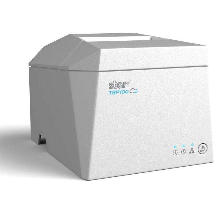 Star TSP143IV X4, CloudPRNT, 8 Punkte/mm (203dpi), Cutter, USB, USB-C, BT, Ethernet, WLAN, weiß Bondrucker, Thermodirekt, 8 Punkte/mm (203 dpi), Medienbreite (max): 80 mm, Druckbreite (max.): 72 mm, Rollendurchmesser (max.): 83mm, Geschwindigkeit (max.): 250 mm/Sek, Cutter, Anschluß: USB (Typ A), USB-C, Bluetooth, Ethernet, WLAN, inkl.: Netzteil, Netzkabel (EU, UK), QSG, Farbe: weiß (39473790)