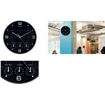 UNiLUX Wanduhr/Quarzuhr "ON TIME", Durchm.: 300 mm, schwarz Zahlen: weiß, mit Sekundenzeiger, Kunststoffgehäuse, - 1 Stück (400094567)