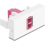 Delock Easy 45 Modul LC Duplex Buchse zu LC Duplex Buchse weiß / violett (90846)