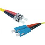 LWL Patchkabel Eco, 9/125 µm, OS2-Faser, 2x ST Stecker/SC Duplex Stecker, gelb, 1,0 m UPC UPC-Schliff (392881)