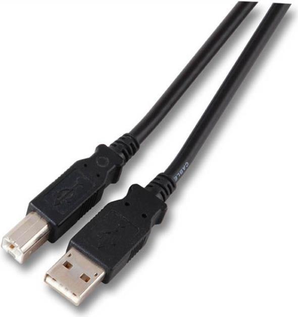 EFB ELEKTRONIK USB2.0 Anschlusskabel A-B, St.-St., 3,0m, schwarz, Classic