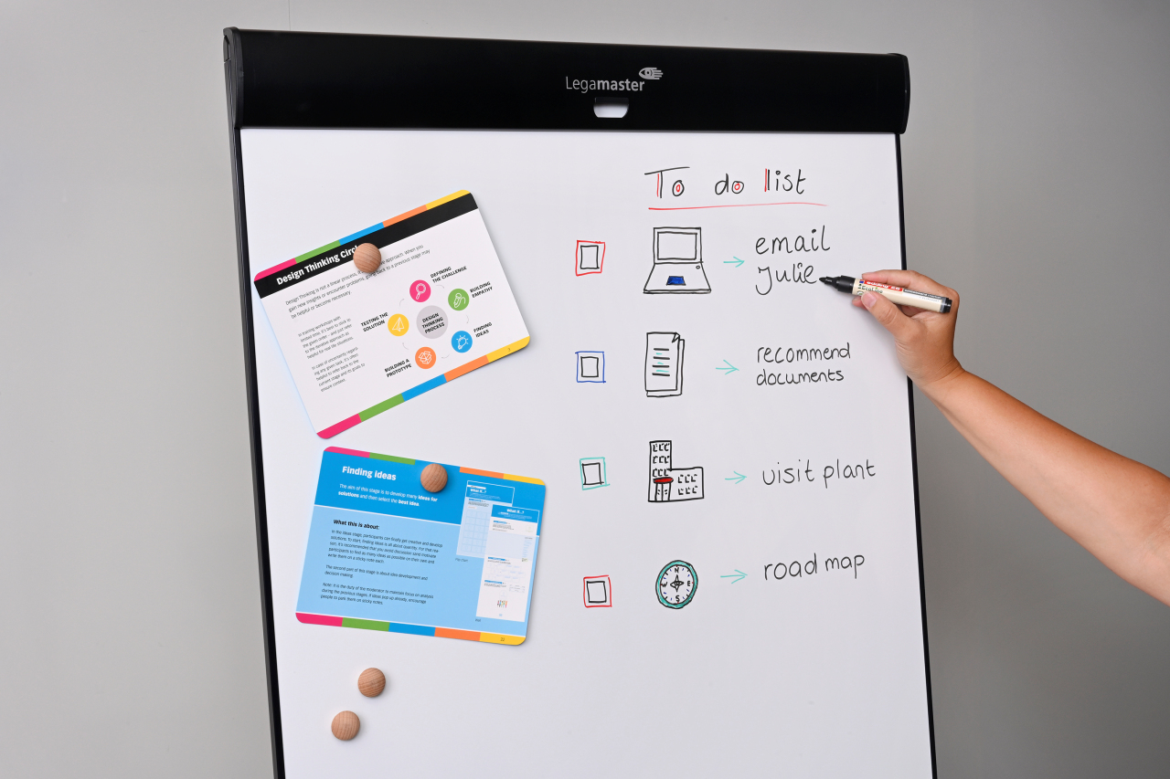 Legamaster Flipchart pro mobile Sternfuß 68 cm x 205 cm Schwarz