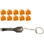 S/CONN maximum connectivity RJ45-Port Blocker mit Schlüssel (1x Schlüssel, 10x Schlösser), orange (08-01035)