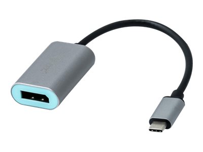 i-Tec C31METALDP60HZ USB-C auf DisplayPort Metal Adapter 4K 60Hz Grau, Türkis
