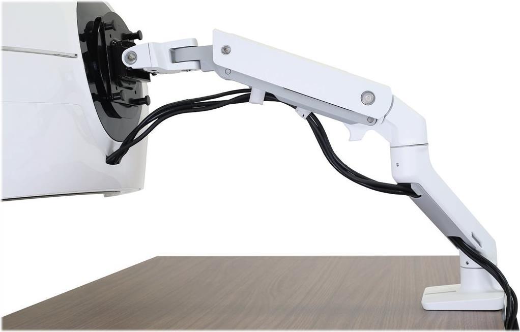 ERGOTRON HX HD Monitor Arm in Weiß - Tischhalterung mit patentierter CF-Technologie für ultrawide Monitore bis 124,50cm (49") , 9,1- 19,1 kg, bis zu 1000R Wölbungsradius, VESA Standard (45-647-216)