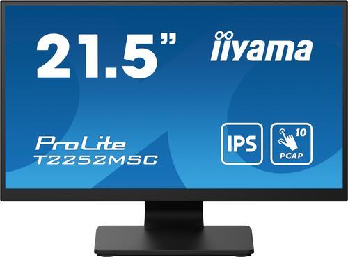 Iiyama ProLite T2252MSC-B2 LED-Monitor - 54.5 cm (21.5" ), schwarz (matt), Touch, 1.920 x 1.080 Pixel, FHD, HDMI [Energieklasse C] (T2252MSC-B2)
