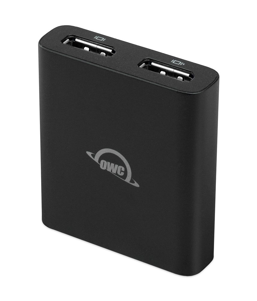 OWC Thunderbolt Dual DisplayPort Adapter USB Typ-C 7680 x 4320 Pixel Schwarz
