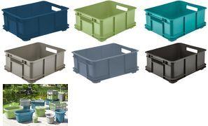 keeeper Aufbewahrungsbox Euro-Box L "bruno eco", grass green 20 Liter, Material: PP/Regranulat, rundum laufende Rippen, - 1 Stück (1545631900000)