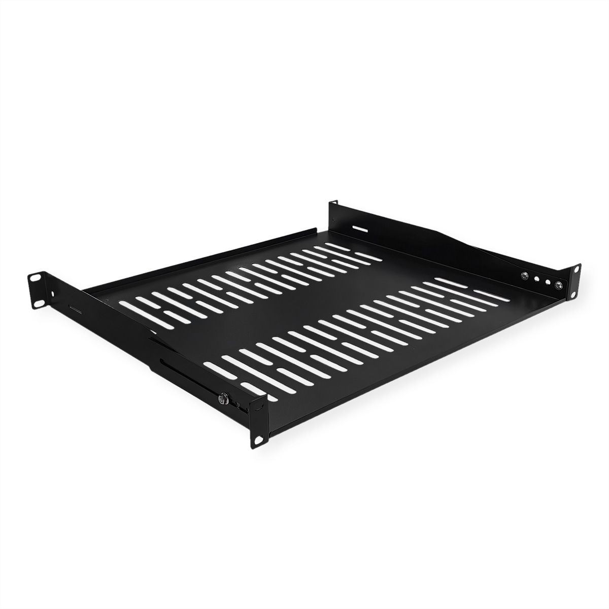 VALUE 19" Fachboden 400 mm Tiefe bis 25 kg U-Form 1 HE Schwarz