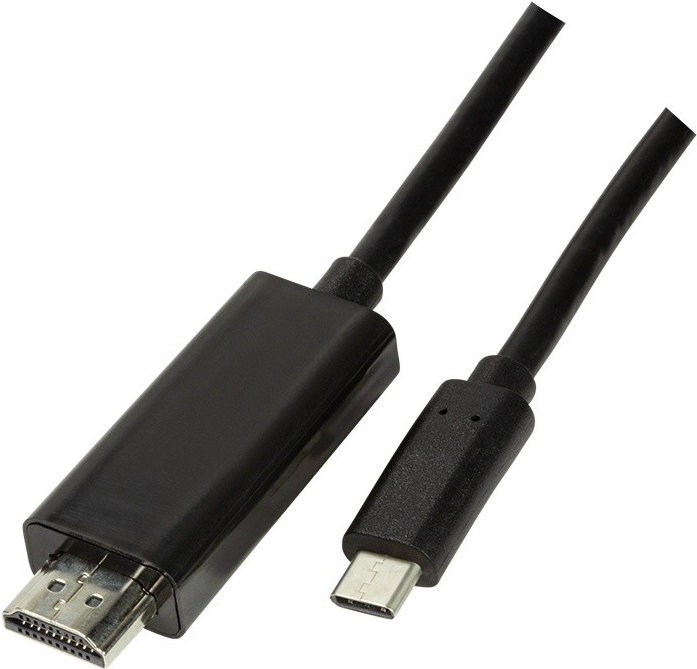 LogiLink USB-C HDMI Anschlusskabel, 1,8 m, schwarz USB-C 3.1 