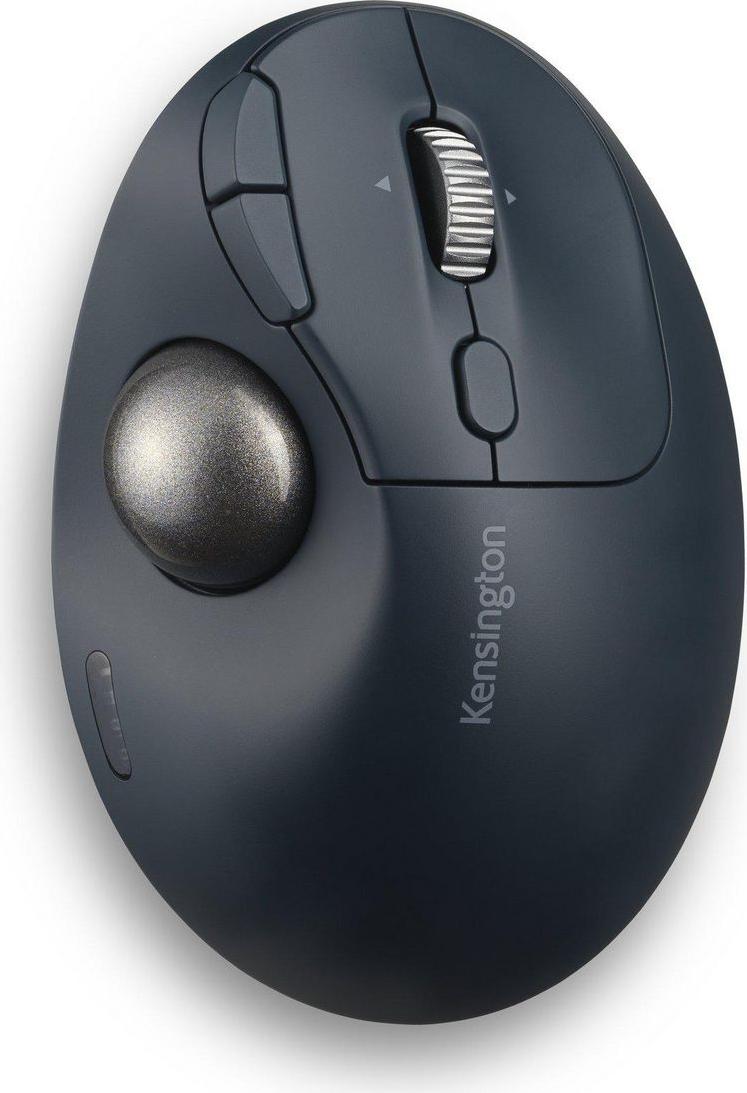 Kensington Pro Fit Ergo TB550 Trackball EQ Kabellos Bluetooth/2,4 GHz Schwarz, Blau-Grau