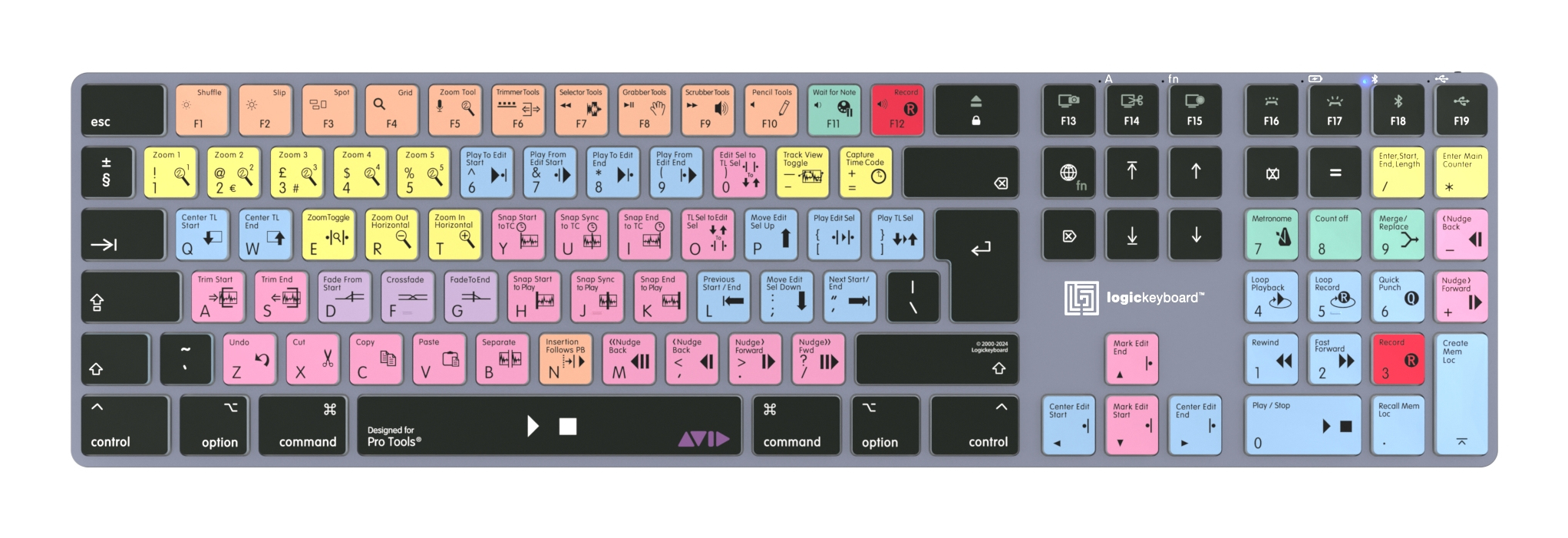 LogicKeyboard Avid Pro Tools Titan Mac QWERTZ Bluetooth Grau Titan