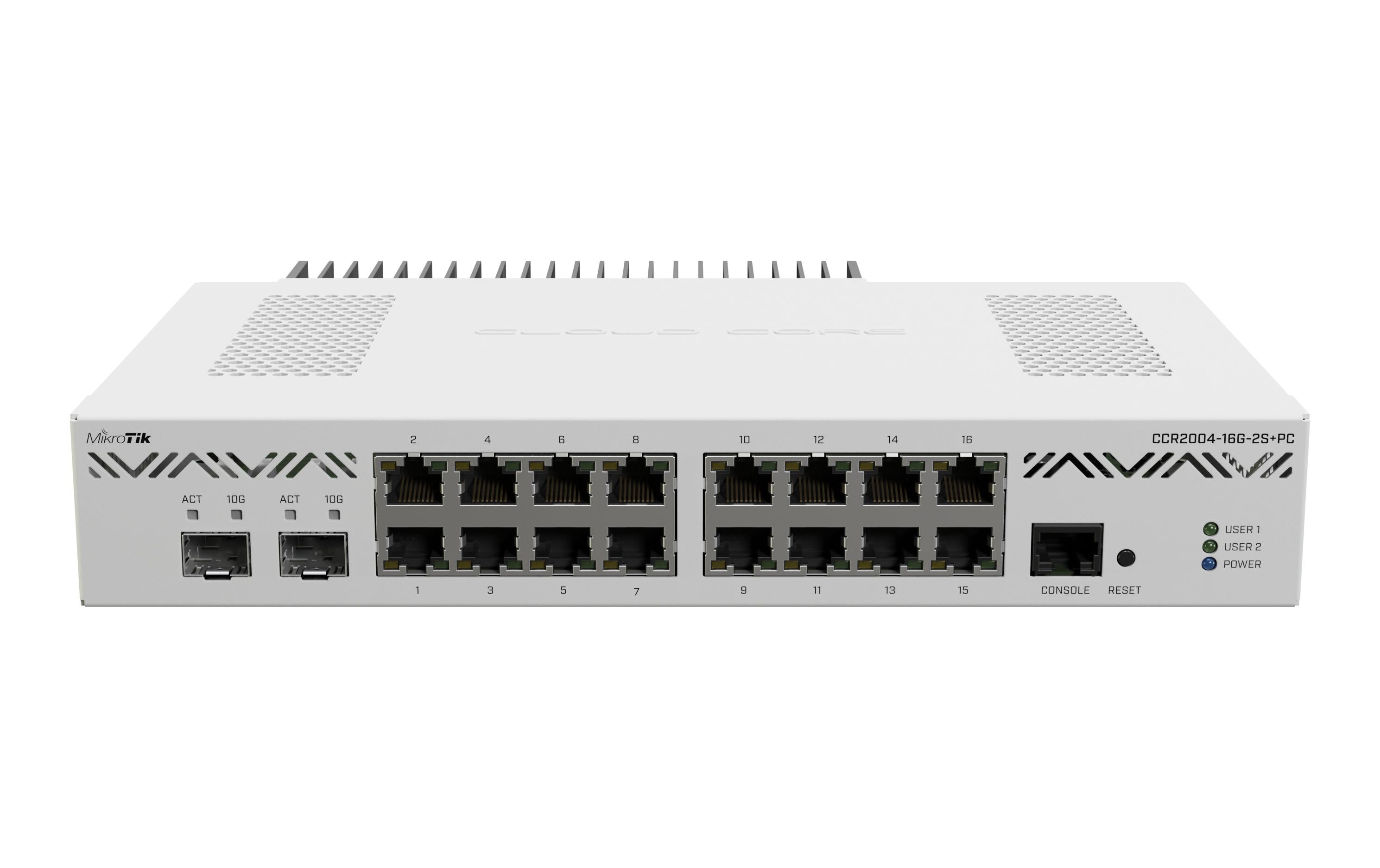 MikroTik Cloud Core Router CCR2004-16G-2S+PC Weiß