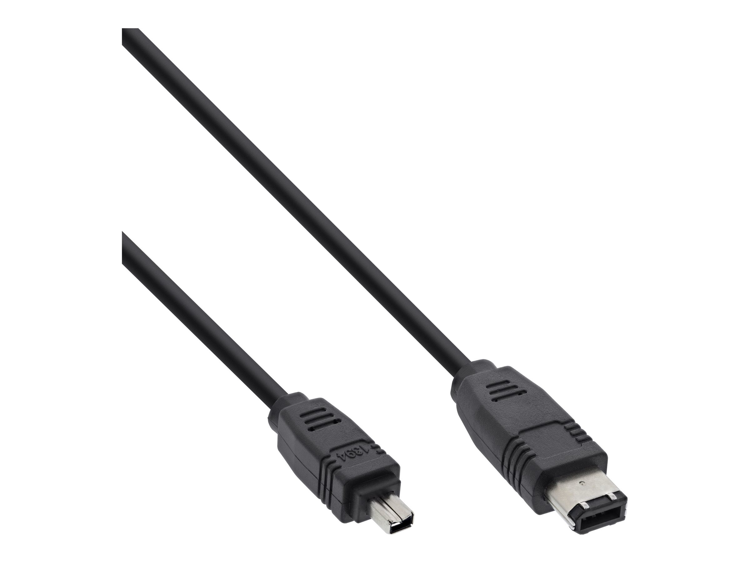 InLine FireWire-Kabel IEEE1394 6-polig zu 4-polig 1.8m Schwarz