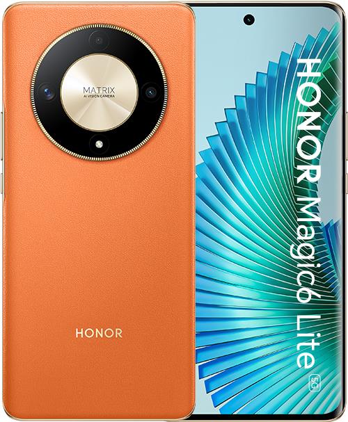 Honor Magic6 Lite 5G 17,2 cm (6.78") Dual-SIM Android 13 USB Typ-C 8 GB 256 GB 5300 mAh Orange