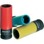 Hazet Kraft-Sechskant-Steckschlüssel-Einsatz 12,5 mm (1/2") 3tlg. 903SPC/3 Schlüsselweite 17/19/21 mm Länge (903SPC/3)