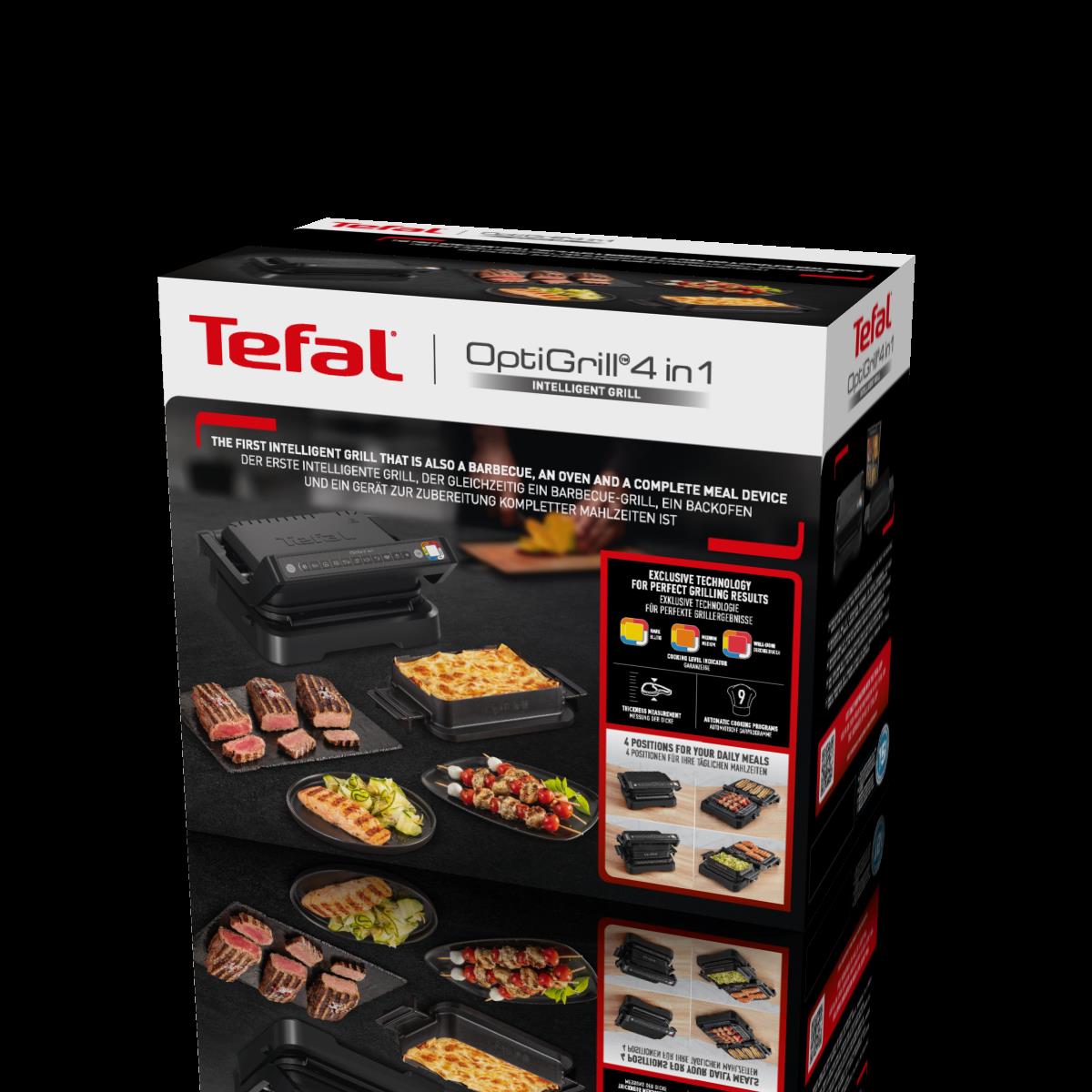 Tefal OptiGrill 4in1 GC7748 Kontaktgrill 600 cm² Schwarz