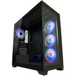 LC-Power Gehäuse MidiTower 715B black USB3.2/Audio o.Netzteil SEAMLESS_X (LC-715B-ON)