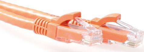 ACT Orange 3 meter U/UTP CAT6A patch cable snagless with RJ45 connectors. Cat6a u/utp snagless or 3.00m (IB2103)