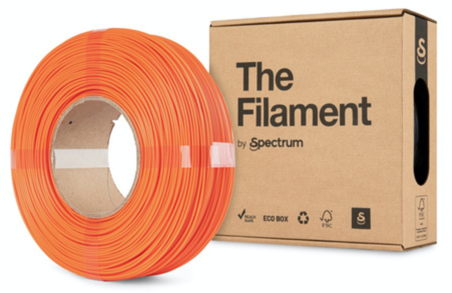 Spectrum The Filament ReFill PLA Filament 1.75mm 1kg Machinery Orange