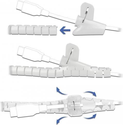 DeLOCK 18842 Kabelschutz Kabelbodenschutz Weiß (18842)