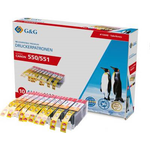 G&G Tinte ersetzt Canon PGI-550 XL, CLI-551 XL Kompatibel 10er-Pack Schwarz, Photo Schwarz, Cyan, Magenta, Gelb 15048 (15048)