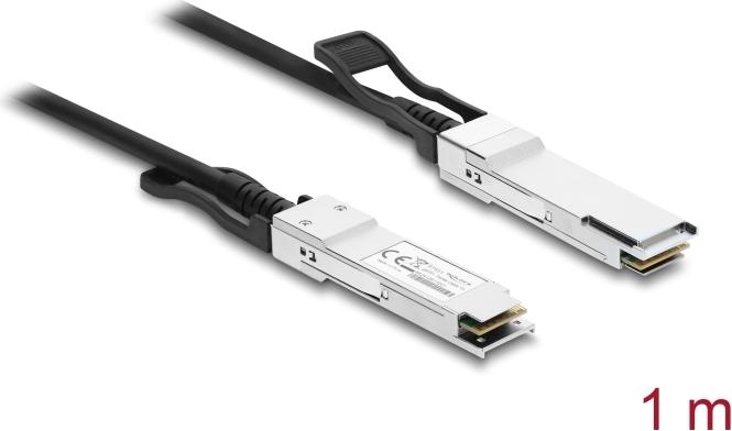 Delock Twinax Kabel QSFP28 Stecker zu QSFP28 Stecker 100 Gbps 1 m (87551)
