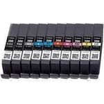 Canon PFI-MBK/PBK/CO/GY/R/C/M/Y/PC/PM 10 Ink Cartridge Multipack (4192C008)