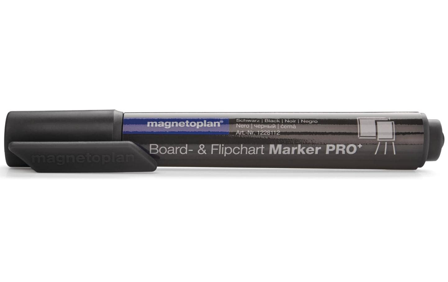 Magnetoplan Pro+ Flipchartmarker Rundspitze 3 mm 4 Stück Schwarz