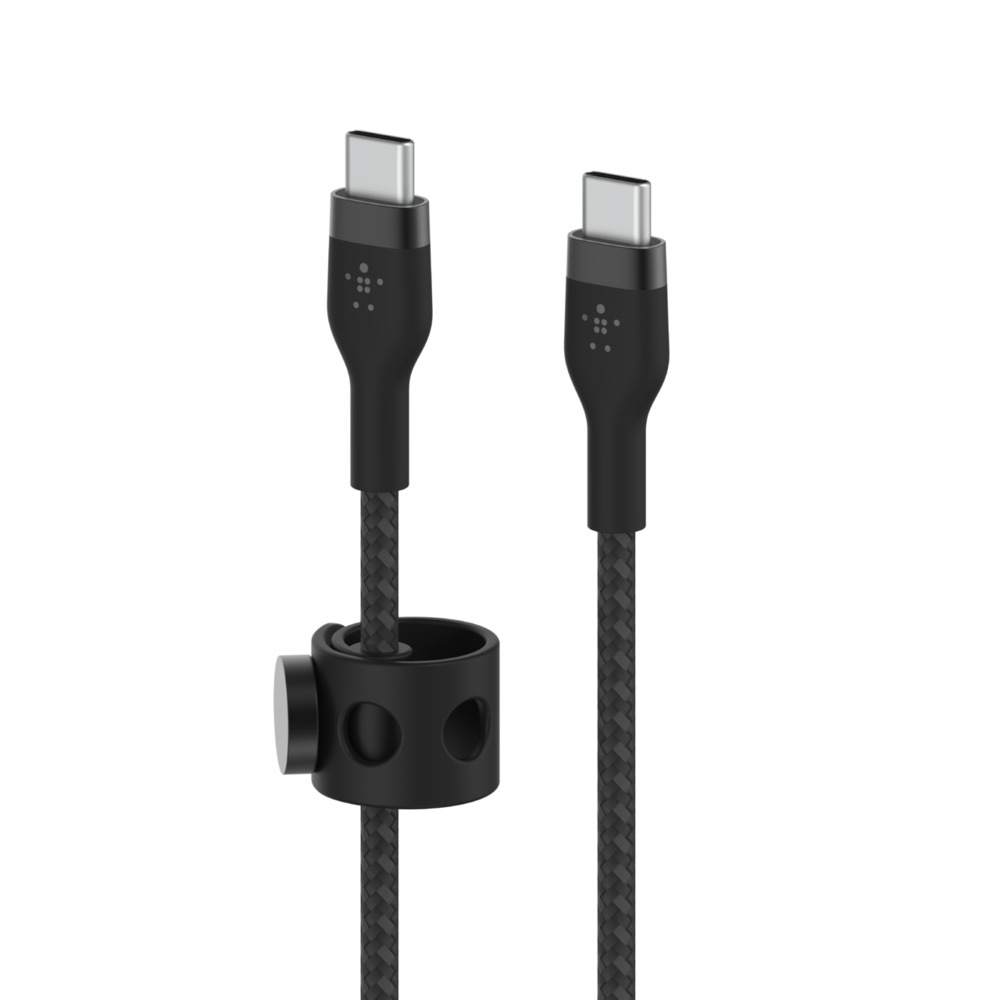 Belkin BOOST↑CHARGE PRO Flex USB-C auf USB-C Kabel 1 m USB 2.0 Geflochten Schwarz