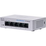 Cisco Business 110 Series 110-5T-D - Switch - unmanaged - 5 x 10/100/1000 - Desktop, an Rack montierbar, wandmontierbar - DC Power