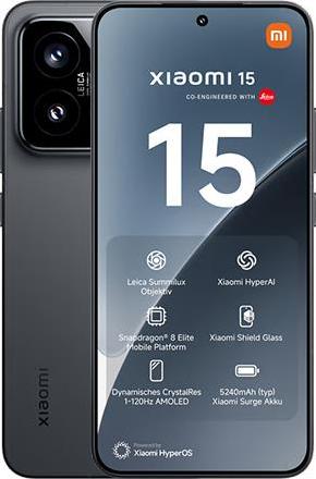 Xiaomi 15 5G Dual Sim 12GB RAM 512GB - Black [Energieklasse A] (MZB0ITOEU) (geöffnet)