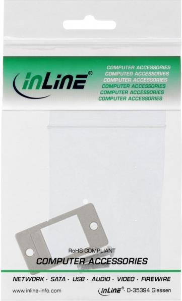 InLine® Keystone SNAP-In Modulhalter, 1-fach, Metall, für flache Oberflächen (76205A)