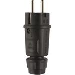 ABL Hightech Stecker SCHUKO 100000064 fr-be Elamid schwarz IP54 10 (100000064)